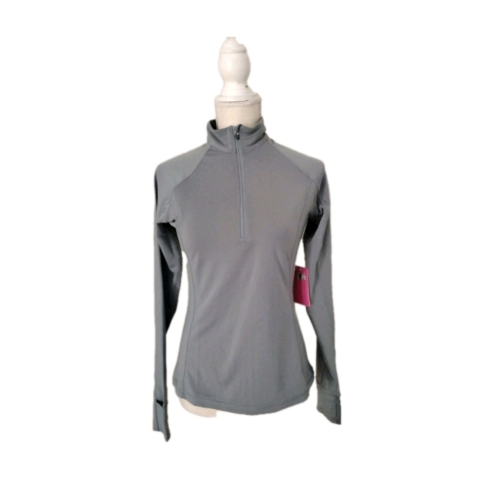 RunningSkirts 1/4 Zip Pullover Longsleeve Top Gray Women's Size M NWT